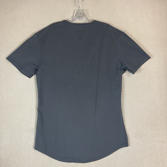 BYLT Basics Tee Mens L Gray Drop Cut Short Sleeve Stretch Round Neck T-Shirt - Picture 8 of 9
